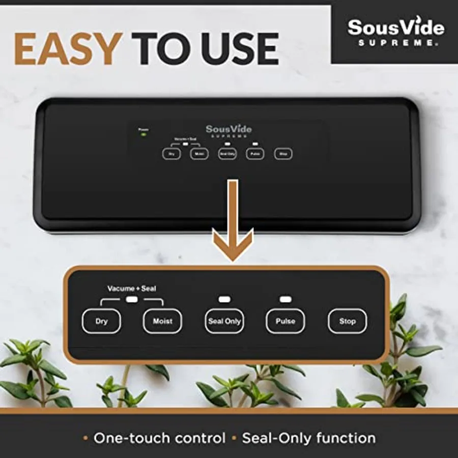真空シーラー VS007 食品保存機 スー・ヴィッド調理に最適 簡単操作 乾物・湿物モード シールのみ機能 カスタム作成可能