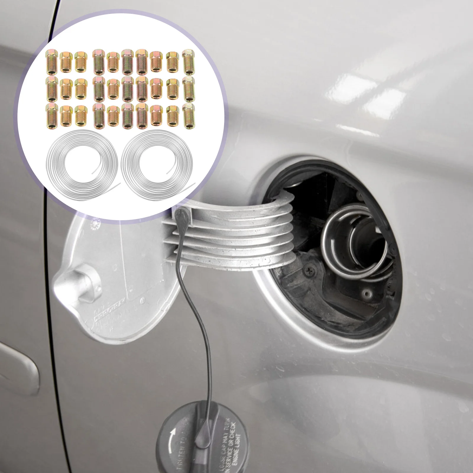 

3/16 Brake Pipe Tubing Kit Hose Wire Loom Auto Cord Cable Fuelcable Gas High Bursting Strength Vibration Fatigue Oil