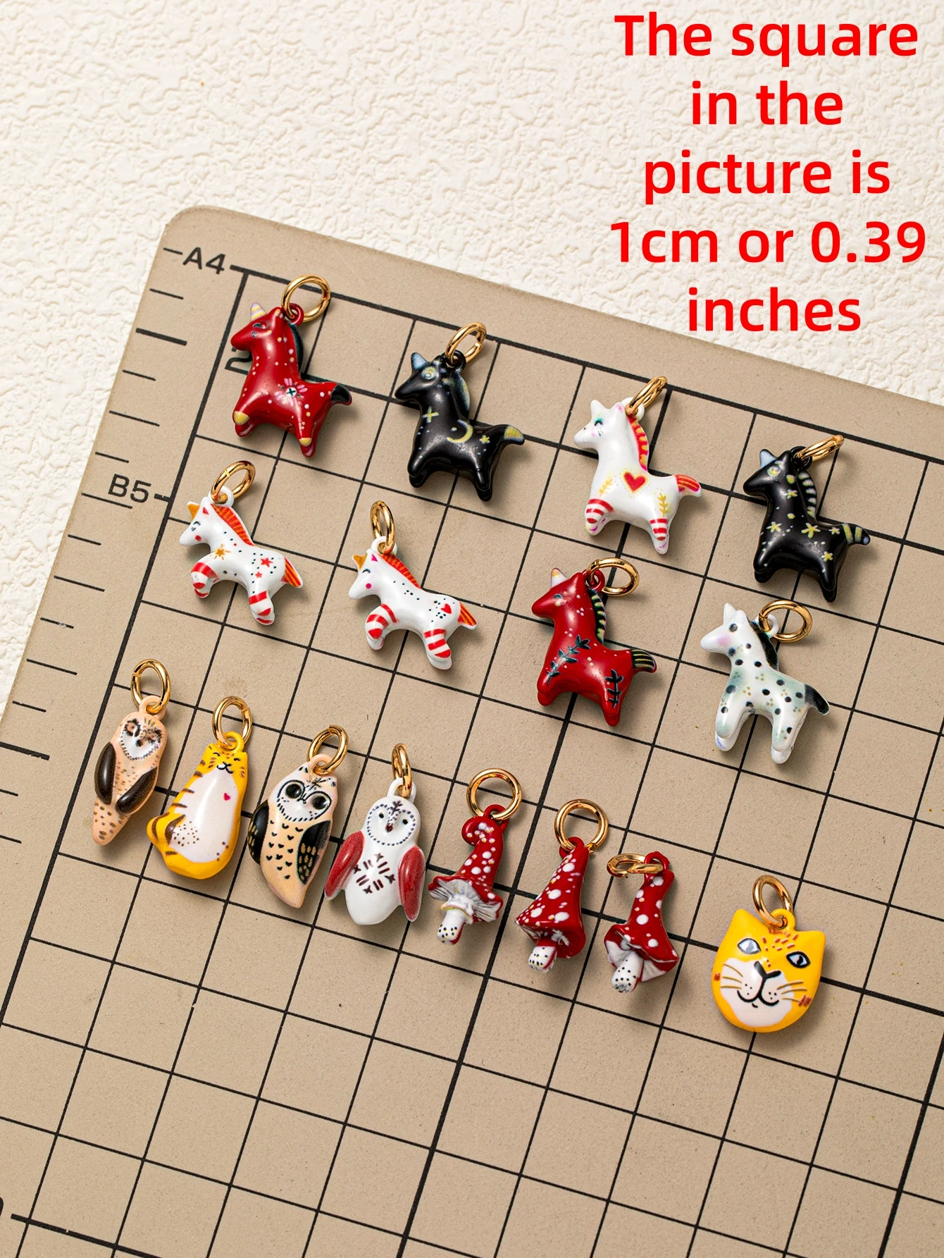 Neuer Modetrend Natur-Serie Tier Pilz Liebe Pferd Eule DIY Anhänger Charms Schmuckherstellung – Detail 1