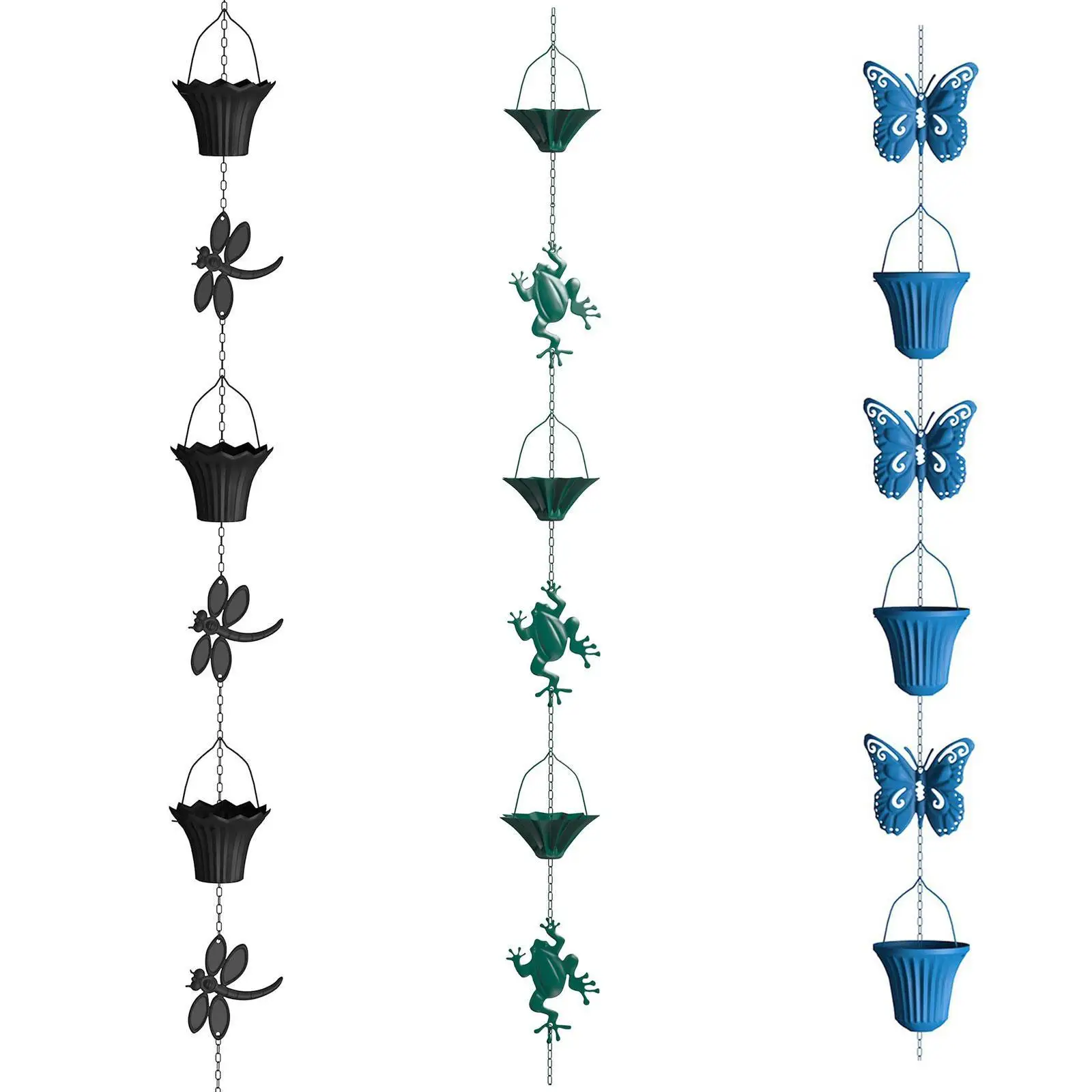 

Rain Gutter Chain Garden Decor for Gutter Rainwater Diverter Rainwater Catcher Chains for Garden Outdoor Yard Home Divert Water