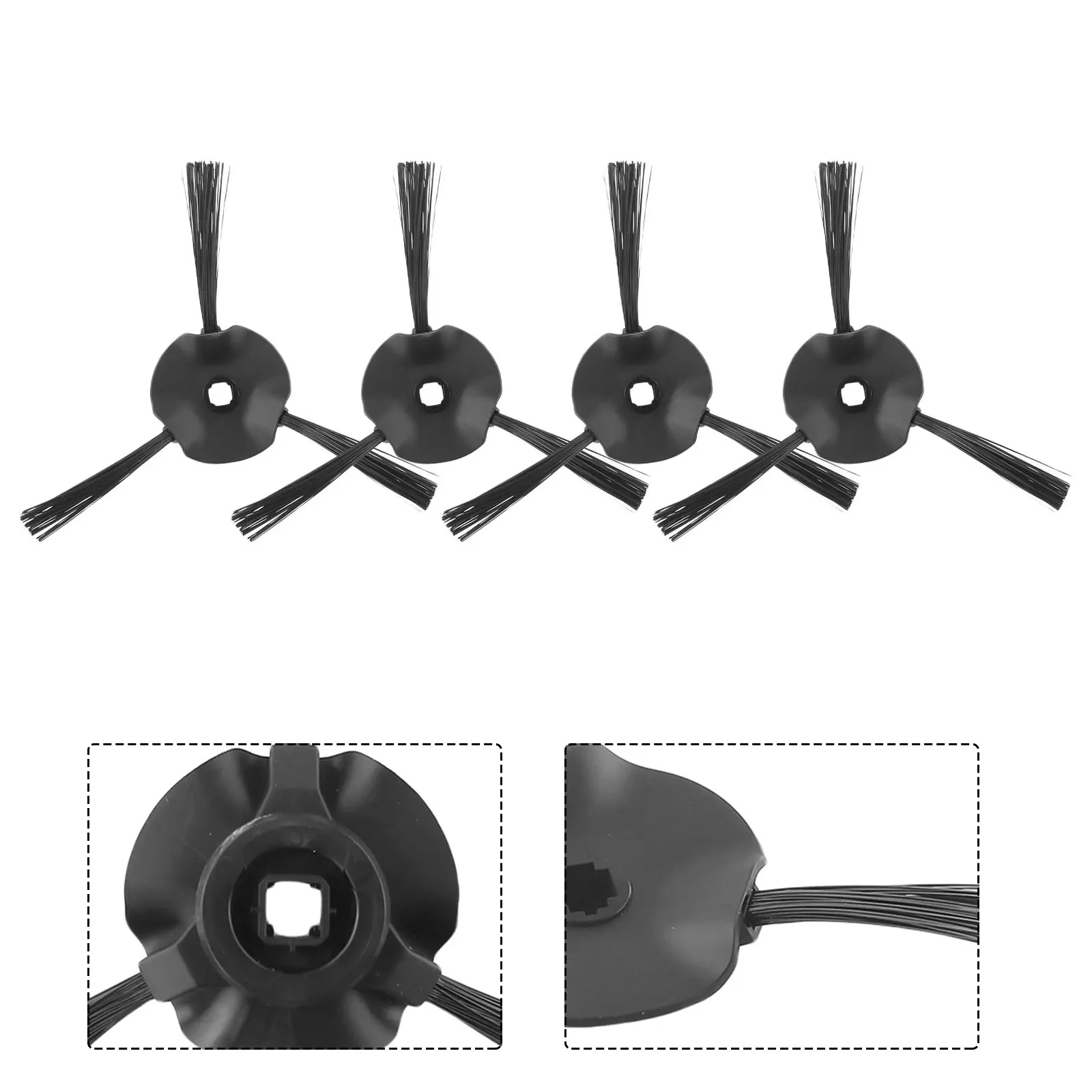 4PCS For Shark Black Side Brushes For Shark RV2310 RV2310AE Household Appliances Vacuum Cleaner Accessories