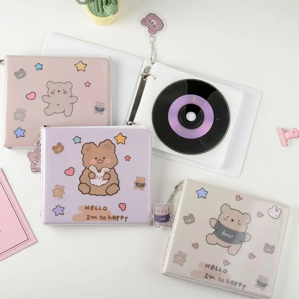 

Idol Card Collect Bear Photocard Holder Transparent Inner Pages Card Film Bear Photo Album Game Cards Protector 10 Sheets