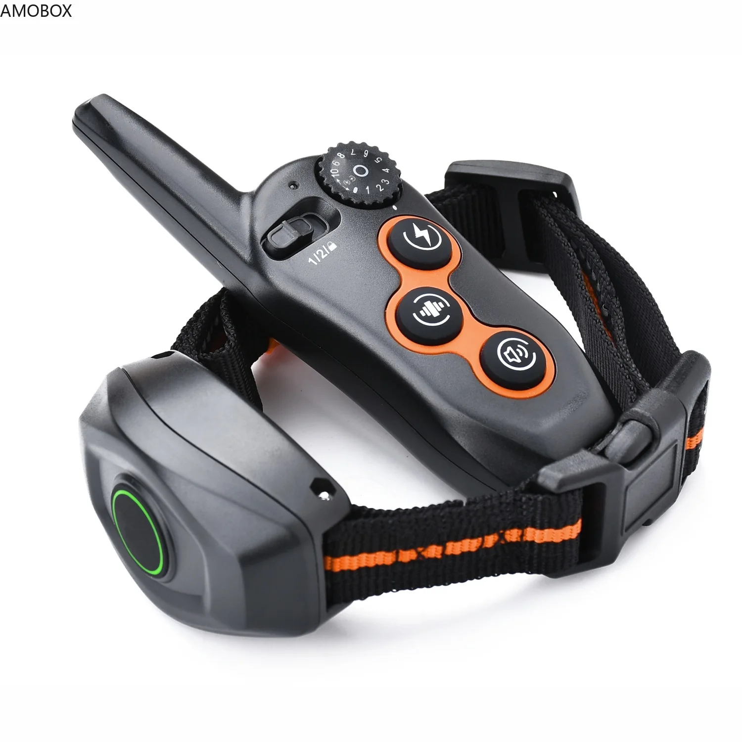 

AMOBOX-Dog Training Collar, 1 Collar, 1 Remote Control, Dog Training Artifact, Charging, Waterproof, Black with Orange