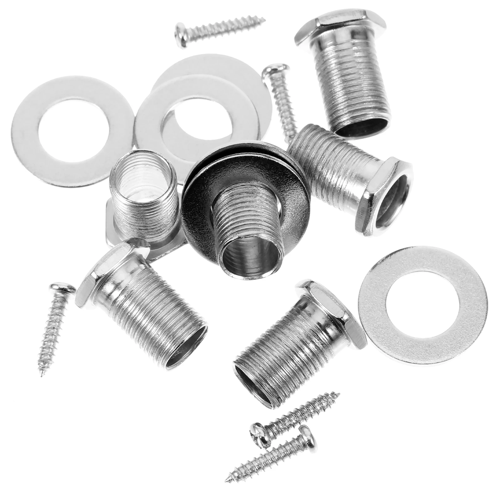 

Guitar Tuner Accessories Silver Alloy Screws Washers Nut for Acoustic Guitar Stable Installation Long Lasting Use acoustic