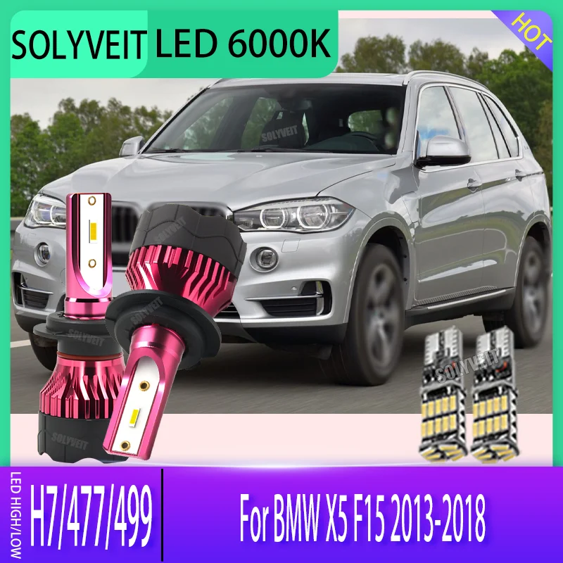

2pcs H7 LED Bulbs High Low Beam Car Headlights 360° Adjustable Beam For BMW X5 F15 2013-2018 2013 2014 2015 2016 2017 2018