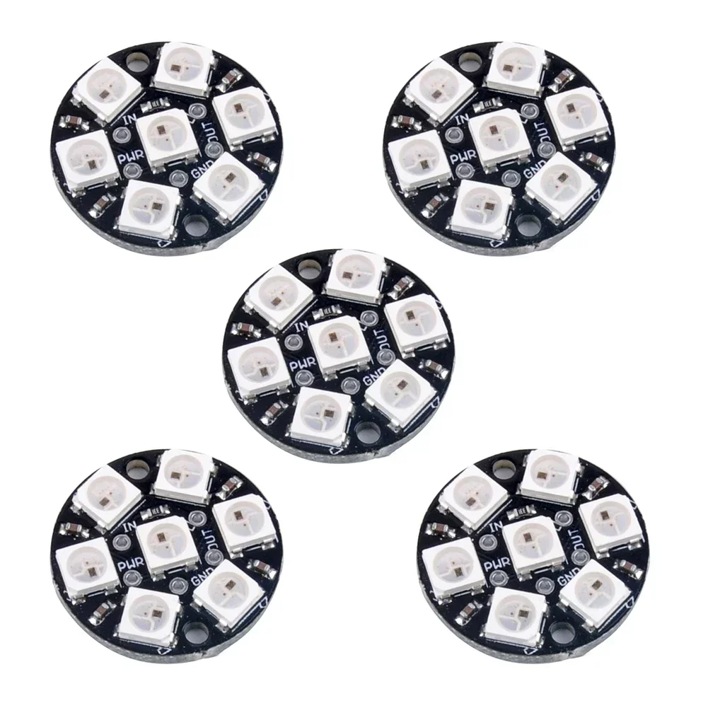 WS2812B 5050 RGB LED Ring 7/8/12/16/24/60 Bits Lamp Licht met geïntegreerde drivers WS2812 voor Arduino Raspberry Pi