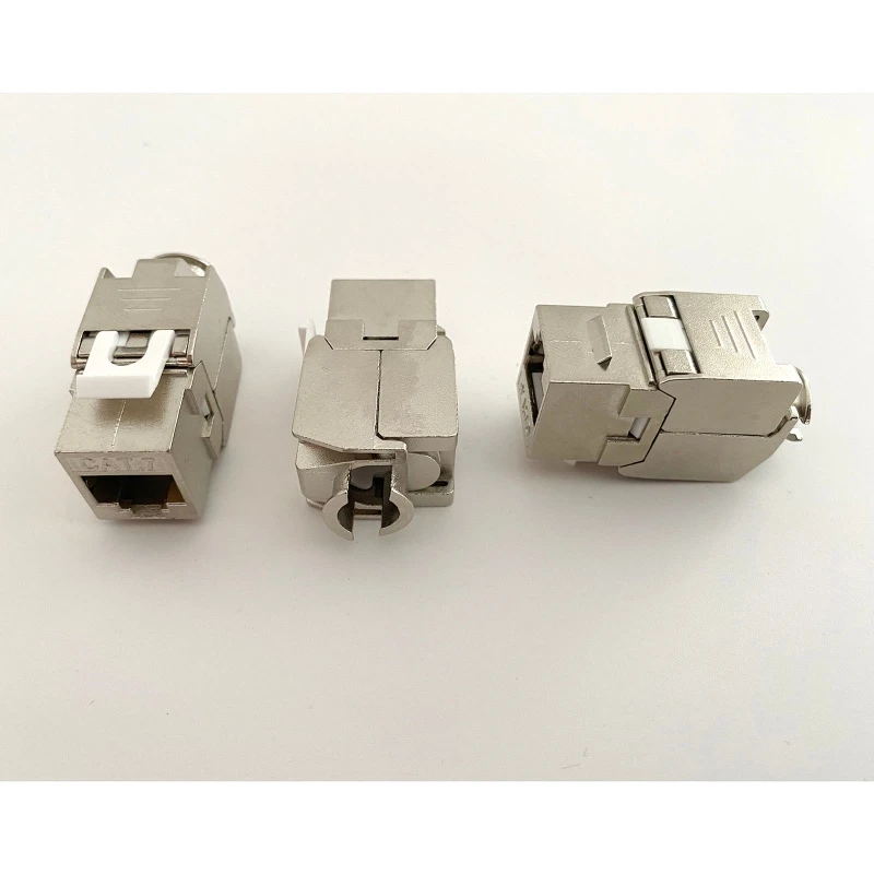 Keystone Full Shielded RJ45 to Tool Cat6 Cat6A Cat7 STP Zinc Alloy