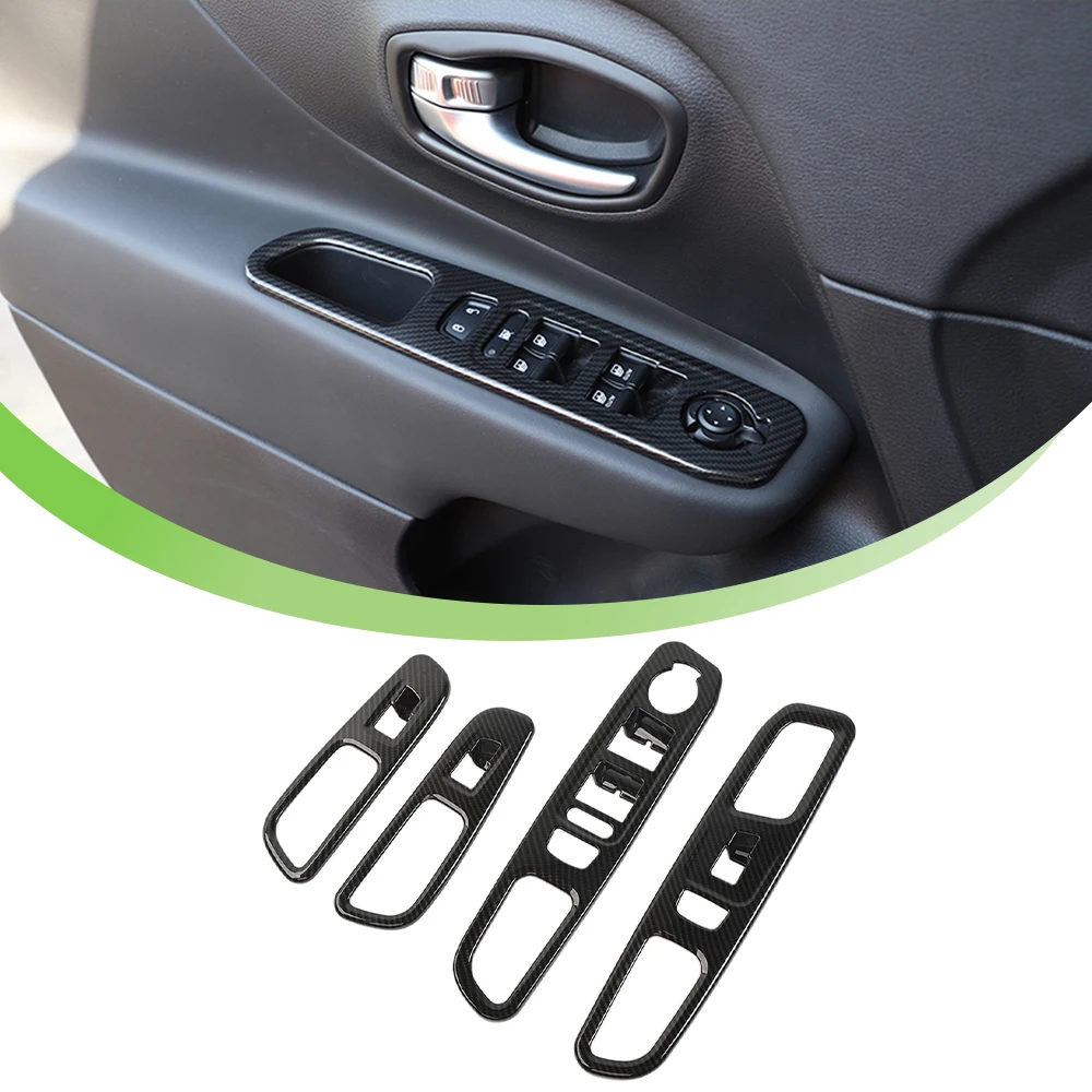 

Кнопка подъема окна автомобиля, декоративная накладка на панель для Jeep Renegade 2016 2017 2018 2019 2020 2021 2022 2023, аксессуар для интерьера