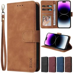 Wallet With Card Slot Magnetic Flip Leather Case For iPhone 16 Pro Max 15 Plus 14 13 Mini 12 11 SE 2022 X XR XS Max 8 7 Cover