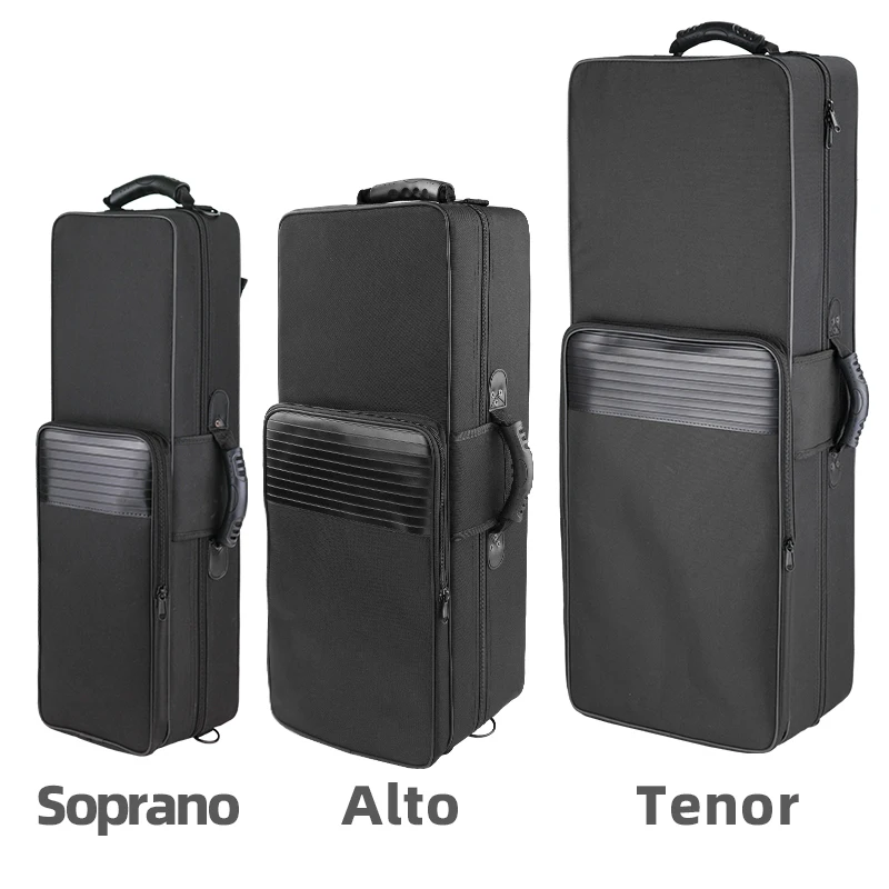 E-Flat und B-Flat Alt-, Tenor- und Sopran-Saxophon Rucksack-Instrumententasche, Einzelschulter-Tragetasche, Tragbarer Rucksack, Saxophon-Aufbewahrungstasche – Detail 2