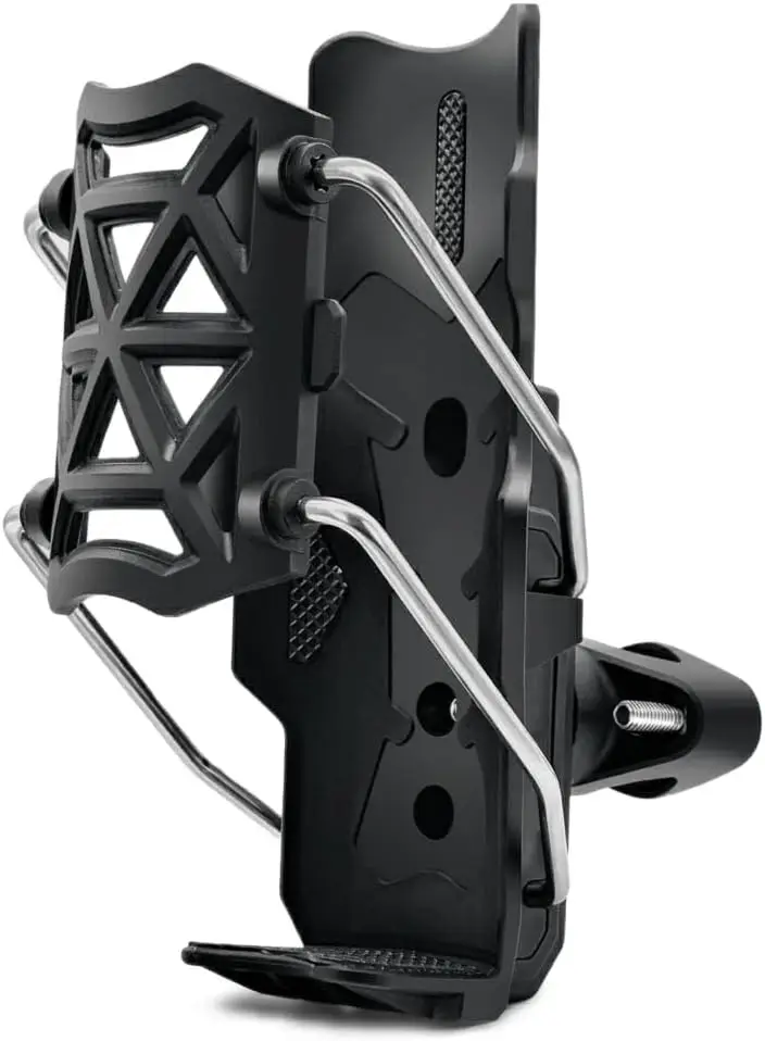 

Motorcycle water bottle holder, rotatable and adaptive
