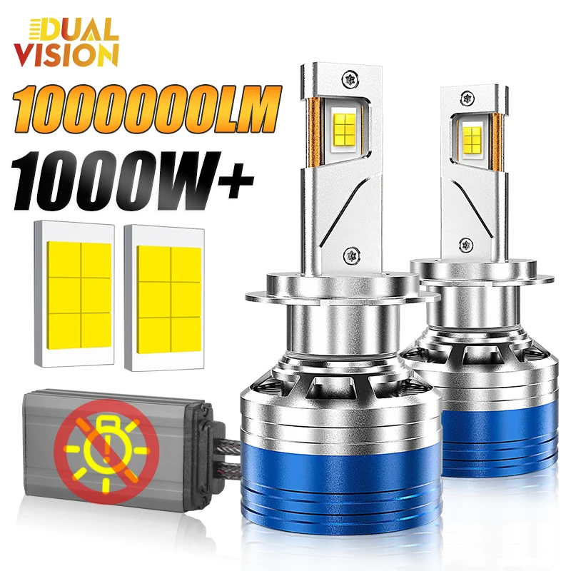 

Dualvision K5C 6000K 1000W H7 H4 Светодиодная лампа с двойной медной трубкой 6000K Светодиодная лампа для автомобиля H1 H11 HB3 9005 HB4 9006 Светодиодная лампа для фар