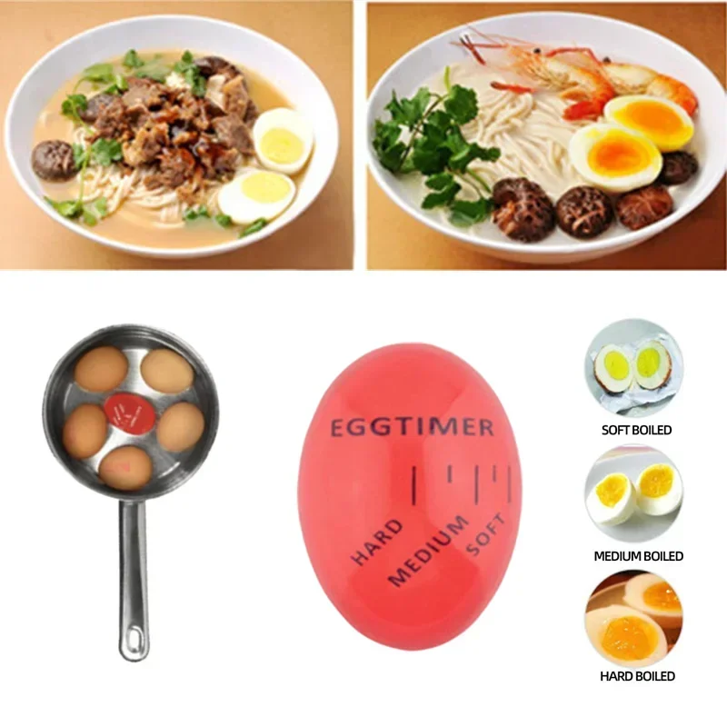 Eggtimer-Minuterie créative pour œuf à la coque, accessoire de cuisine, gadget de décoration, alarme de cuisson, couleur rouge