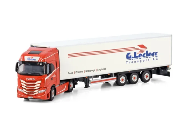 Alloy Model Gift WSI 1:50 Scale IVECO S-WAY 4X2 Axle Refrigerated,Cold Chain Container Delivery Truck Diecast Toy Model 01-4115