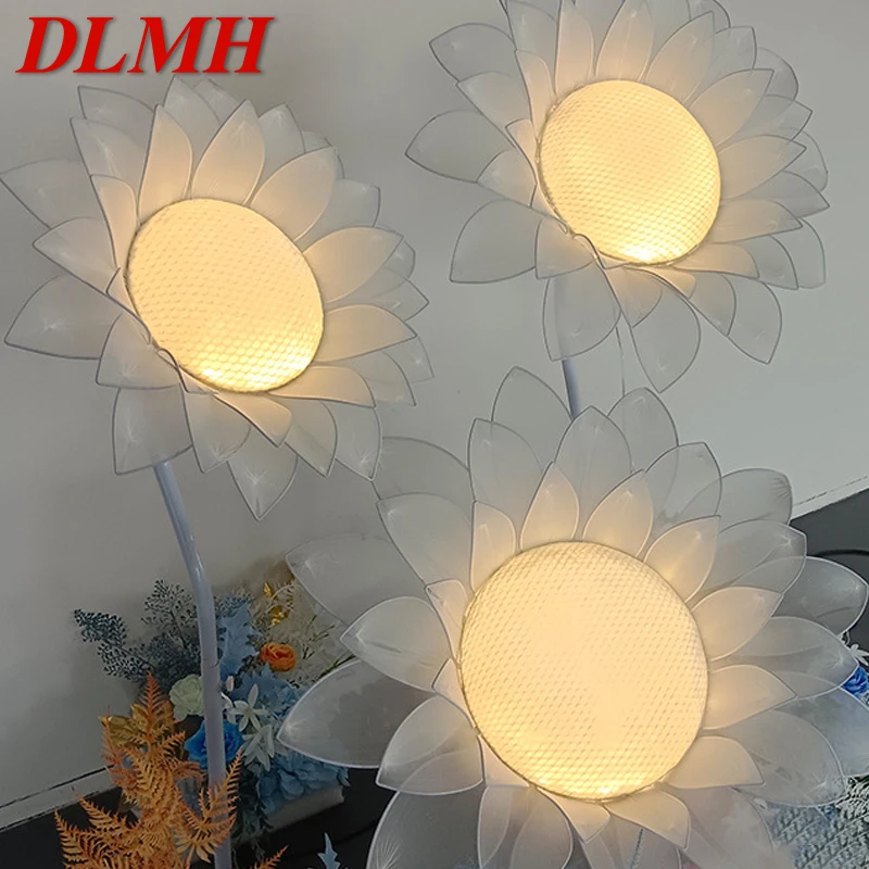 DLMH luces de boda de girasol modernas, luz atmosférica festiva para fiesta, escenario, camino, decoración de fondo de plomo