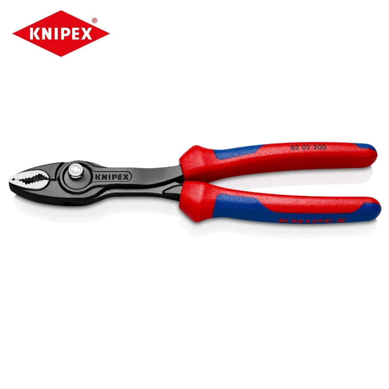 Нескользящие плоскогубцы KNIPEX с двойной рукояткой, 8 футов, регулируемые щипцы для экономии силы карпа, инструменты 82 02 200