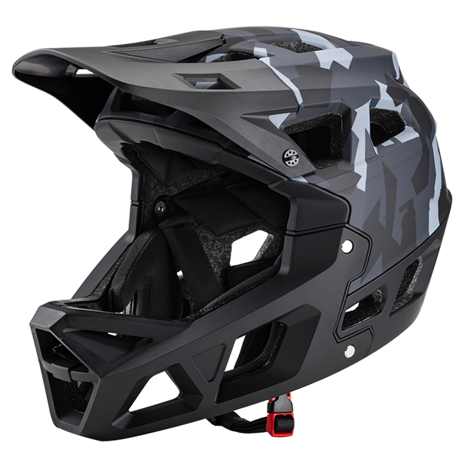 Draagbare mountainbikehelm voor volwassenen, downhill MTB helm voor heren/dames, mountainbikehelm met vizier, meer dan 31 ventilatieopeningen
