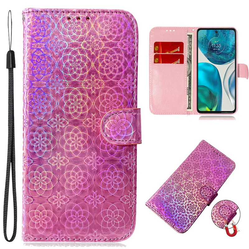 2024 3D Laser Wallet Case for MOTOROLA MOTO G53 G73 G72 G52 G32 G22 G50 G60S G31 G41 G51 G10 Moto Edge 40 Pro 30 20 Lite Flip Co