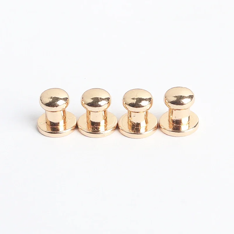 Plains Back 500sets 8mm Zinc Alloy 6 mm Round Head Stud Spot Screwback CraftLeather Bag Belt Chicago Button Screw Pin Nail Rivet