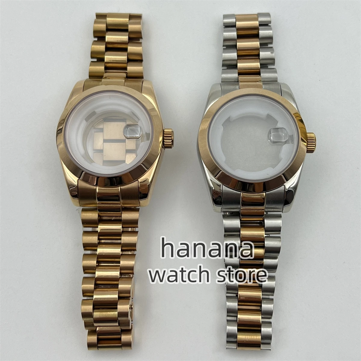 31mm Women's stainless steel Silver Rose Gold case Sapphire Glass polished bezel Fixed bezel NH05 movement watch accessories