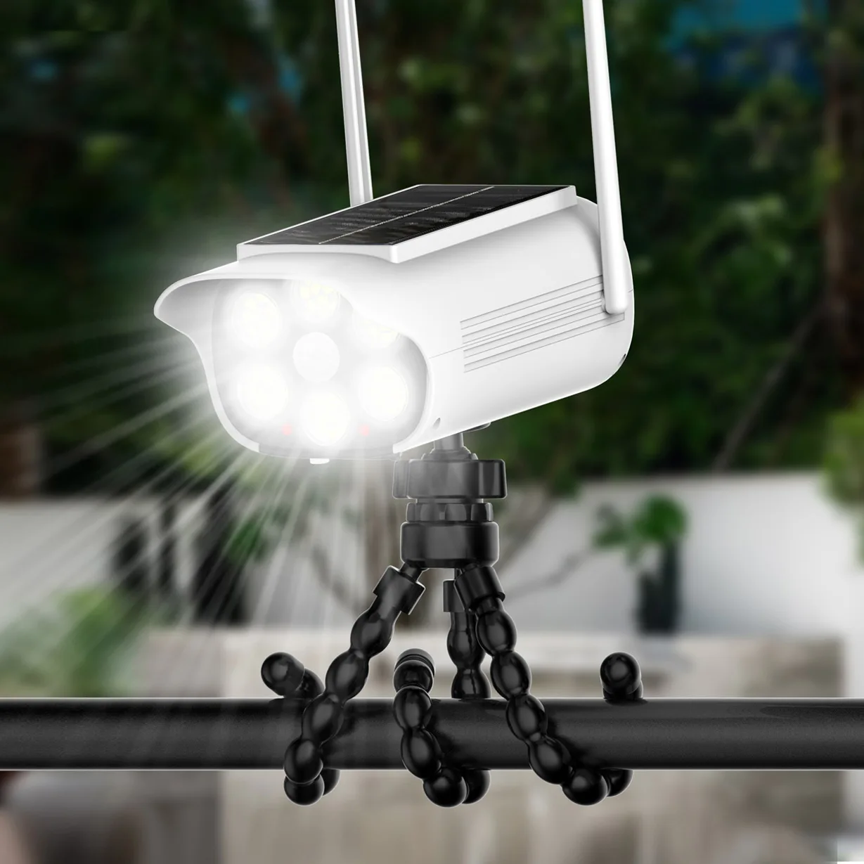 

Солнечный магнитный светильник-камера с LED-подсветкой, беспроводной, с имитацией движения человека, для наружного освещения, уличный фонарь