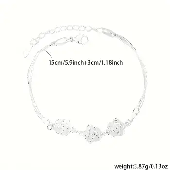 Matný náramek s 3D růží a kamélií, vodotěsný italský šperk pro muže a ženy 6 nejlepší prodej náramek 18 kg - №2