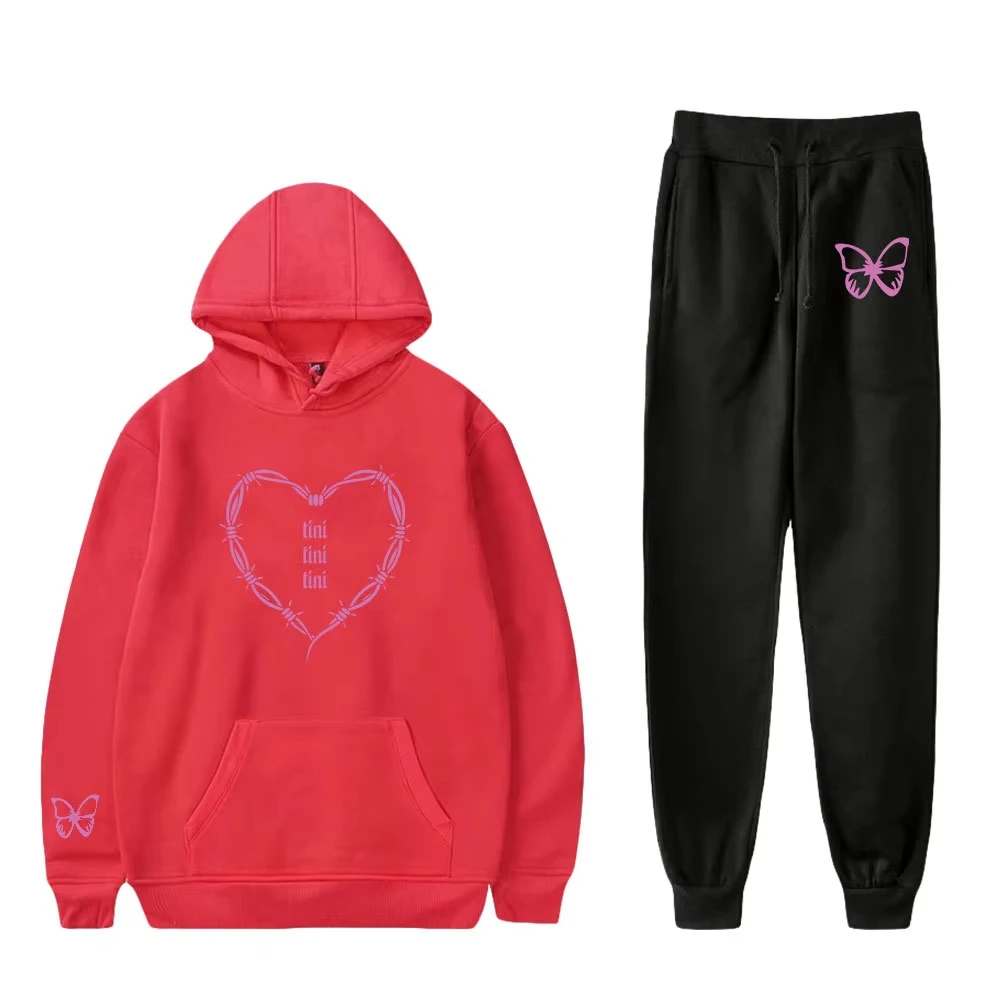 New Tini Tour 2024 Tini Stoessel Merch Casual Tracksuit Sets Men Women Hooded Sweatshirt and Sweatpants Outfits Jogging Suits