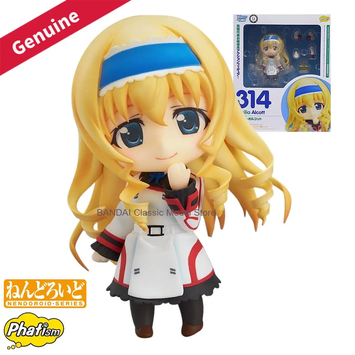 Muñecos de Acción Originales de Phat Company, Nendoroid # 314 IS: Figura Decorativa del Personaje de Anime Cecilia Alcott de Infinite Stratos