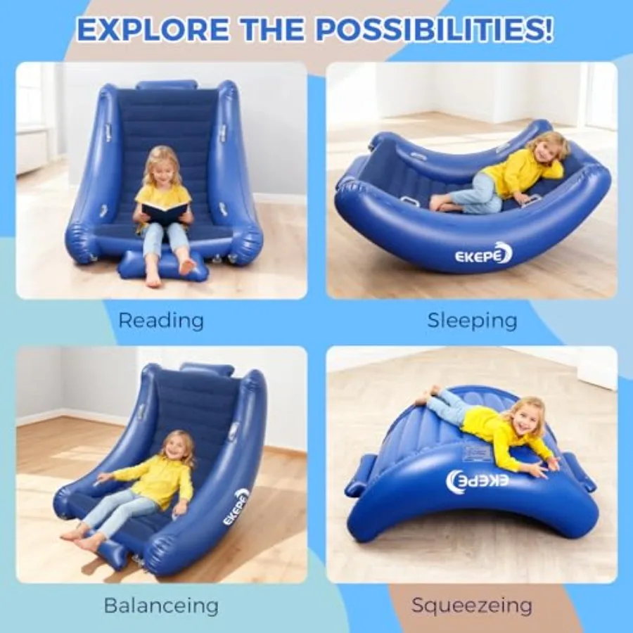 Zintuiglijke Schommelstoel voor Opblaasbare Zintuiglijke Schommelstoel voor Autistische ADHD Zachte Comfortabele Heavy Duty Air Cloud Autisme Stoel voor Classroo