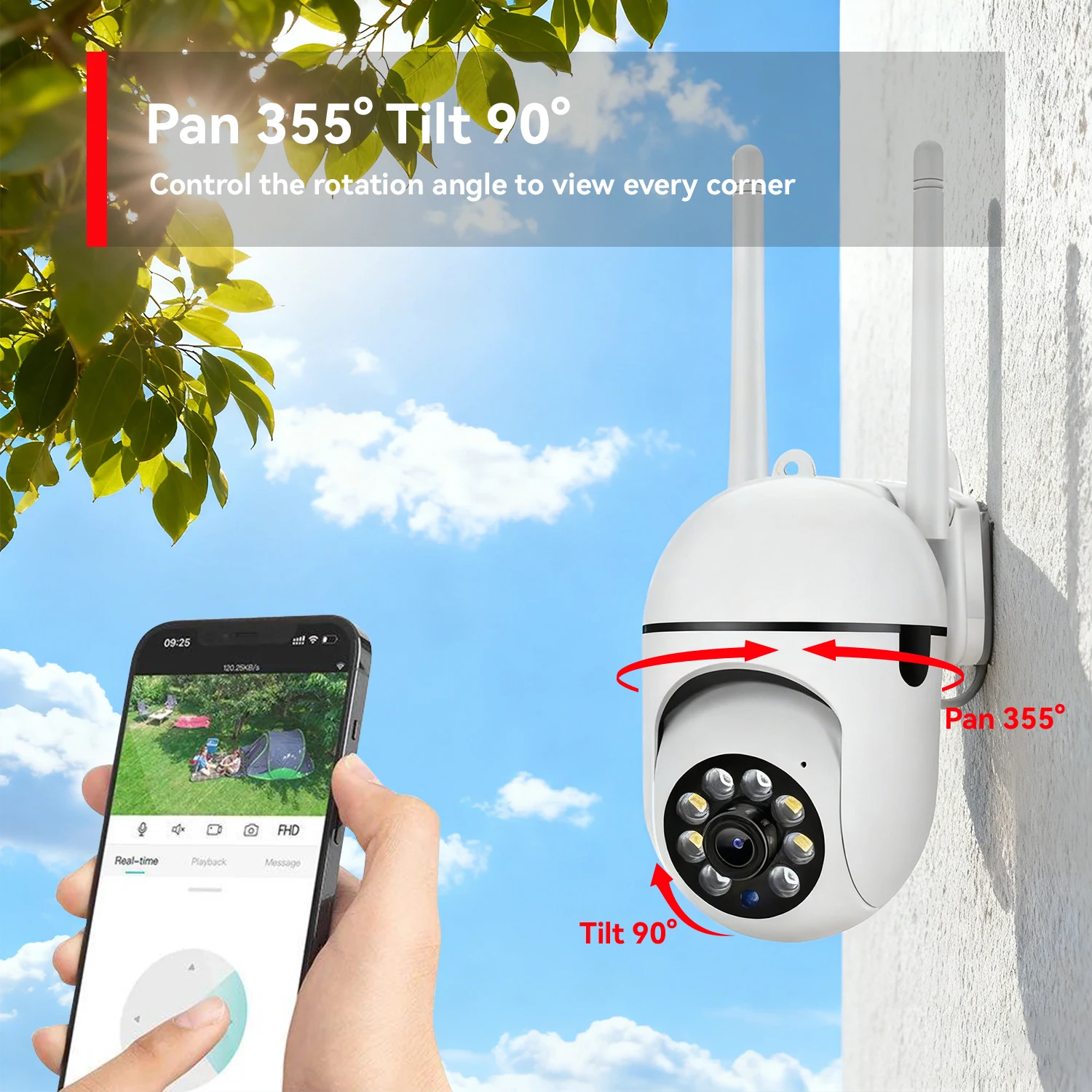 PEGATAH 5MP كاميرا مراقبة أمنية لاسلكية PTZ واي فاي في الهواء الطلق 3MP كاميرا IP تتبع الإنسان اتجاهين الصوت اللون للرؤية الليلية #3