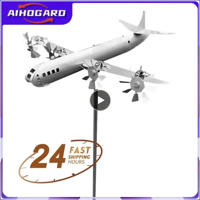 

Wind Catcher Metal Art 3d Airplane Model B-29 Super Fortress Outdoor Decor Aircraft Windmill Garden Decoration Wind Spinner