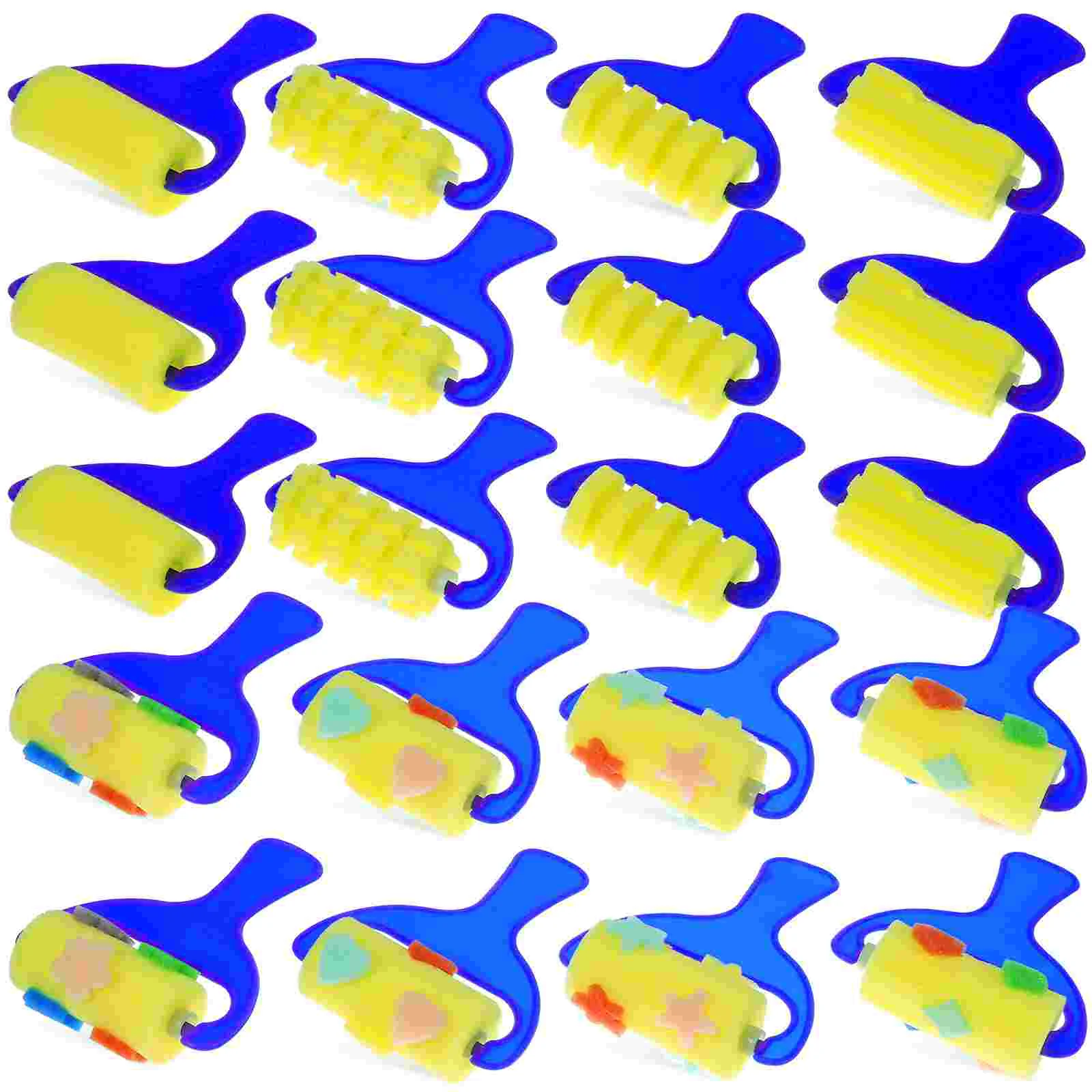 20 Pcs Drawing Sponge Roller Excellent Painting Tool Brush for Kids Premium Material Sponges
