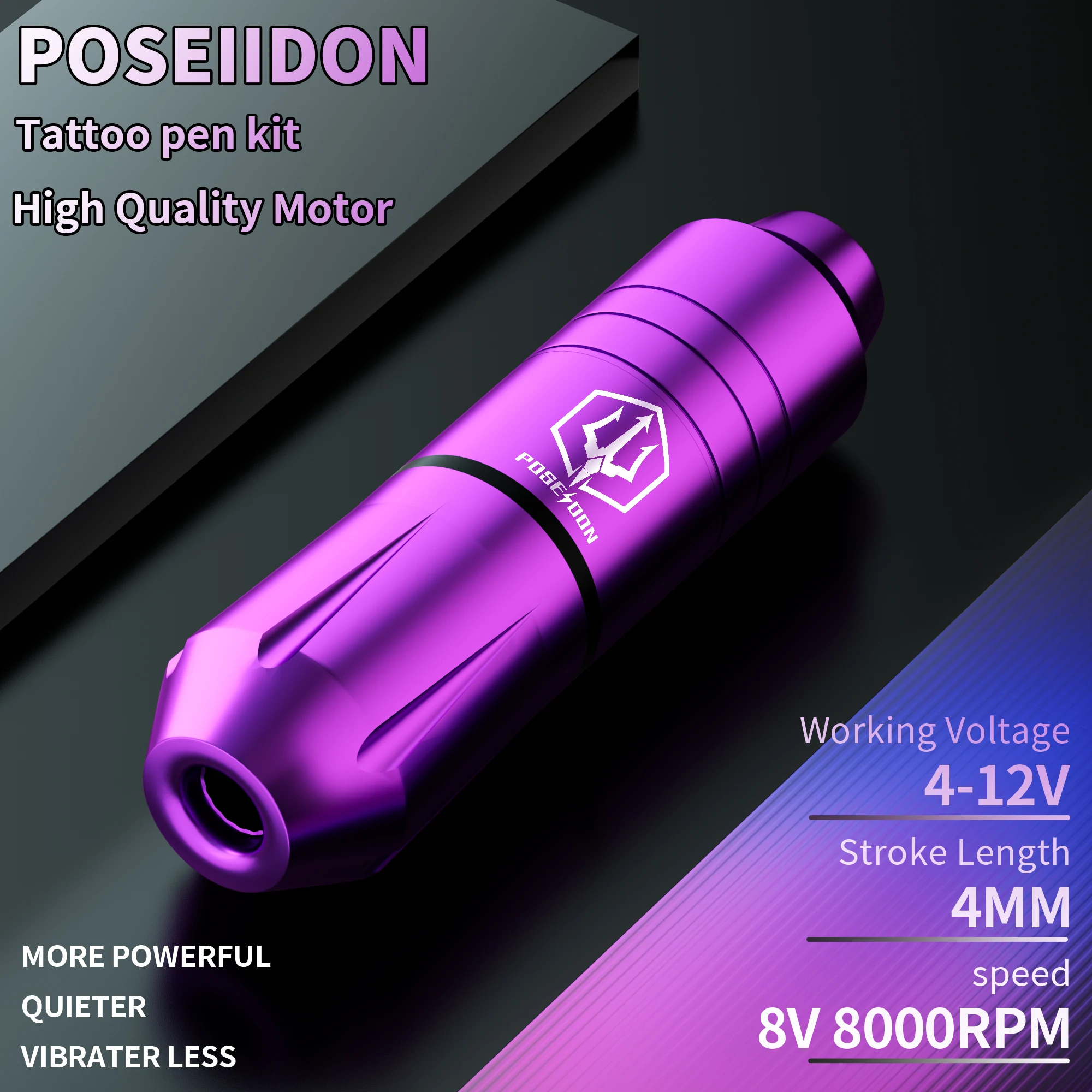 POSEIDON مجموعة الوشم 20 V6 إبر الوشم مجموعة أقلام الوشم لآلة الوشم تجميل دائم عدة الأرجواني اللاسلكية مجموعة أدوات رشاش الوشم