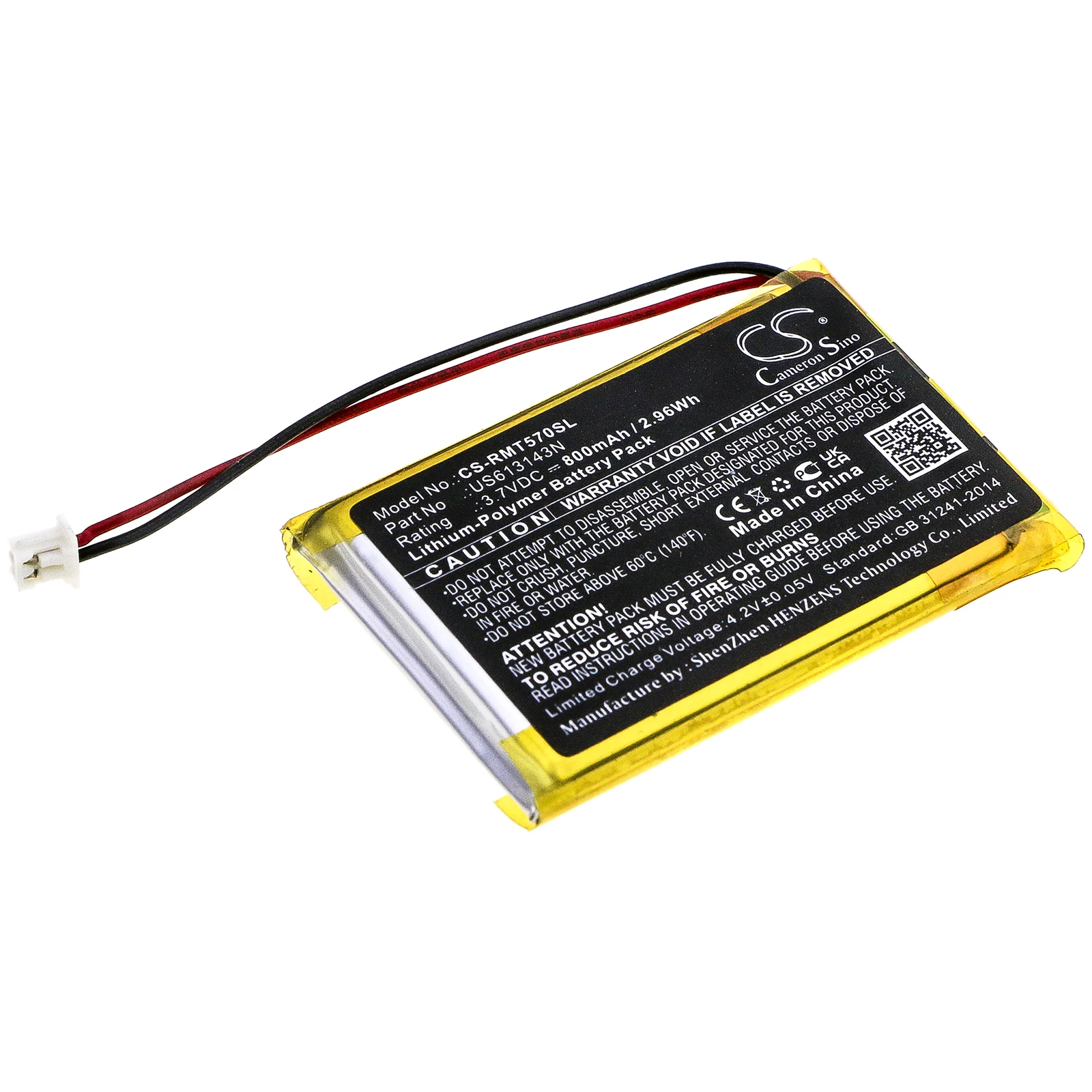 Cameron Sino 3.7V 800mAh Mouse Battery US613143N for Rapoo MT750L, MT750 Pro +TOOL