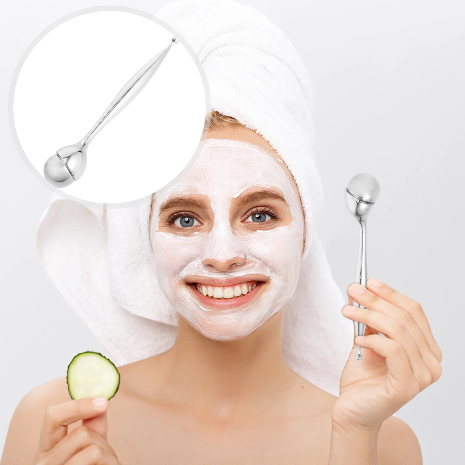 

Eye Roller for Dark Circles and Puffiness Relief with Removable Ball Massager for Face Skin Tightening Portable Beauty Tool