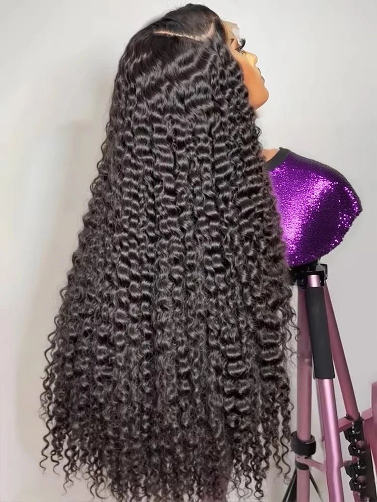 

40-46 дюймов, парик из натуральных волос с волнистым узором, 13x6 HD кружевной фронтальный парик, 13x4 глубокий волнистый парик с кружевной передней частью, предварительно выщипанный, для женщин, плотность 300%