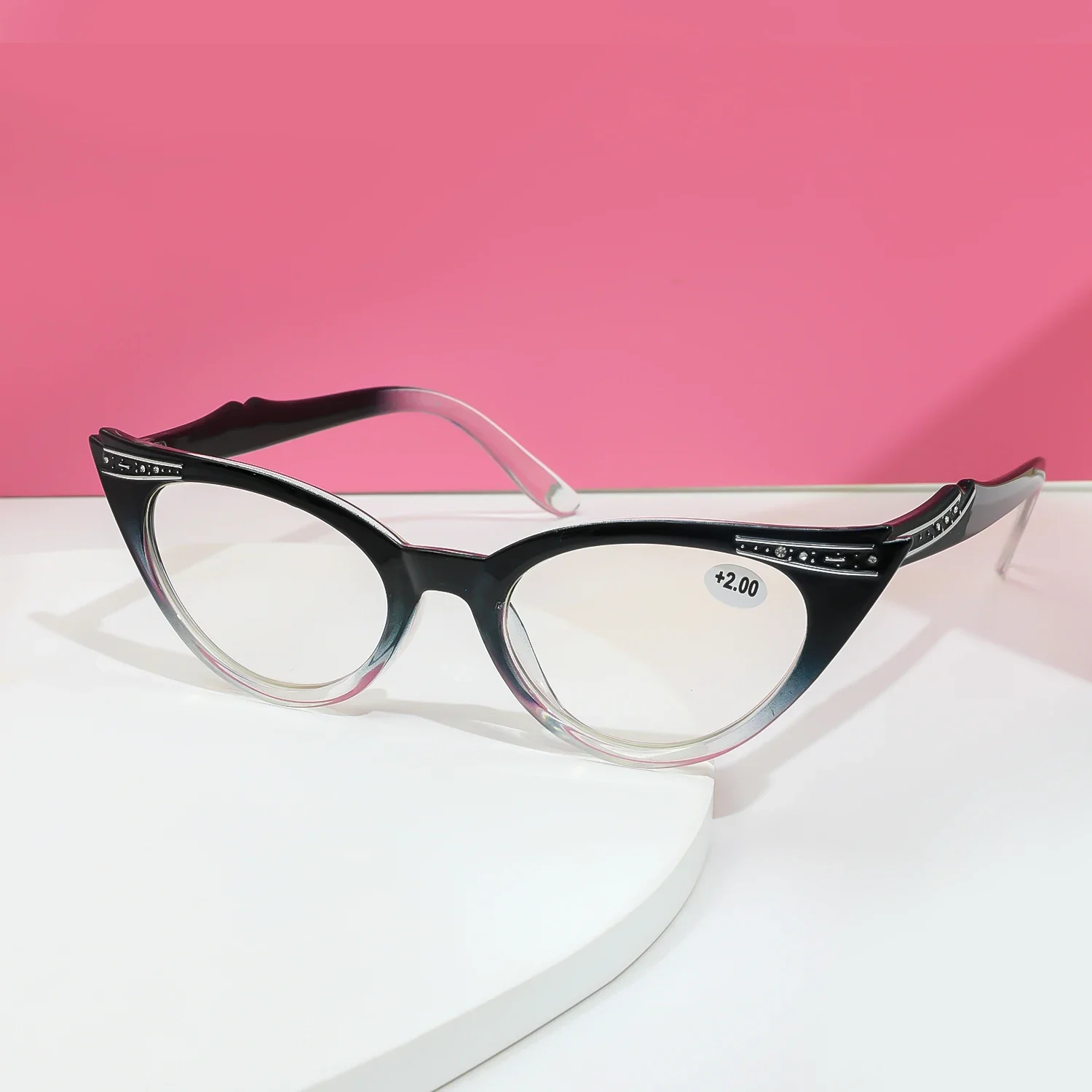 Seemfly Retro Cat Eye ผู้หญิงแว่นตาหญิงคลาสสิกสี Candy กรอบเลนส์แว่นตา Presbyopic Diopter 0 ถึง + 4.0