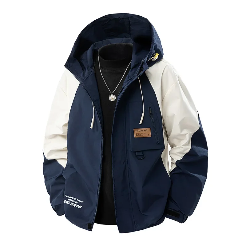 

Spring Autumn Casual Jacket Fashion Hiking Men Jackets Windbreaker Camping Fishing Male Hooded Casual Windproof Jackets 2302
