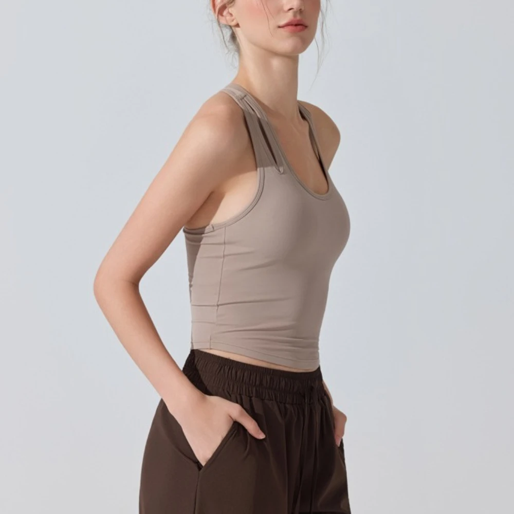 MIML مضاد للجراثيم عارية الشعور سترة رياضية للإزالة وسادة الصدر U الرقبة جميلة الظهر اليوغا الصدرية التخسيس الجري اللياقة البدنية الملابس #5