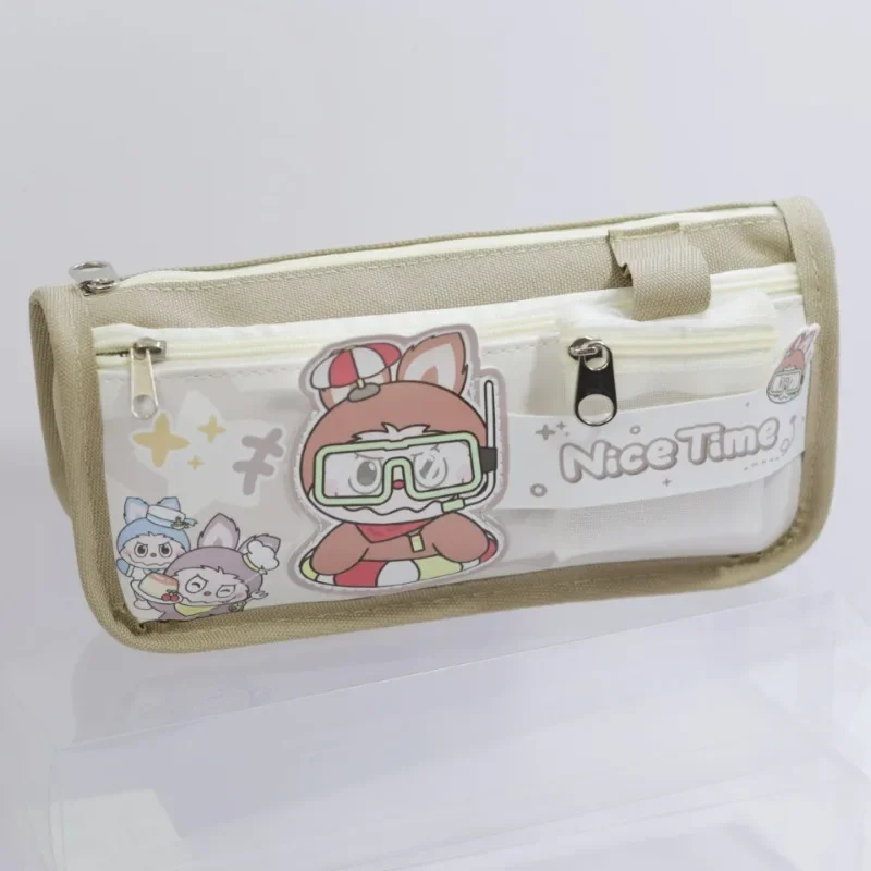Hot selling Simple Cute Cartoon Large Capacity Wear resistant Multi functional Pen Box Student Stationery Storage Box