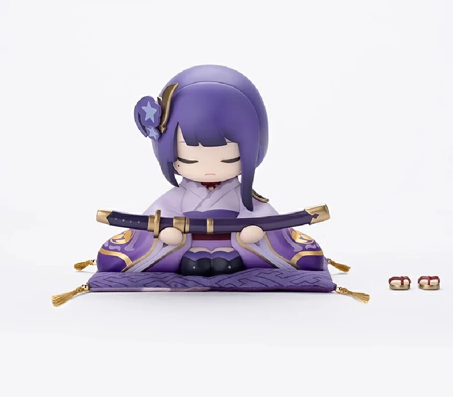 

11cm Genuine Miha Tour Genshin Impact Surrounding Hand-Made Raiden Shogun Sitting Figure Animation Game Surrounding Toys