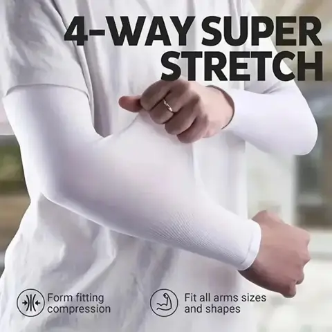 3 Pairs Cooling Breathable Arm Sleeves Anti-UV Sun Protection for Men & Women Ideal for Driving Golf Cycling & Sports