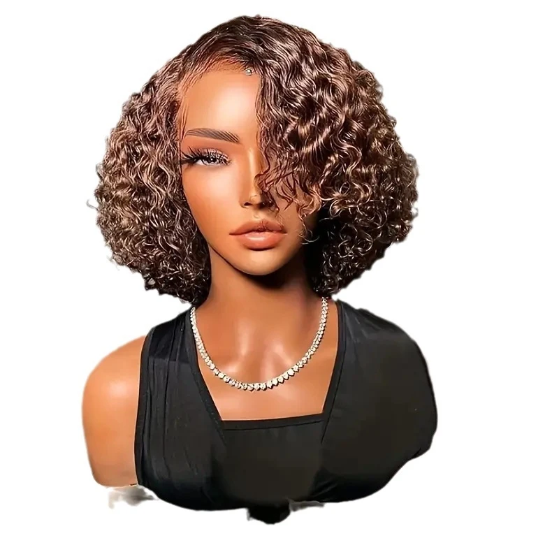 African Fashionable Front Lace Wig for Women with Long Curly Hair