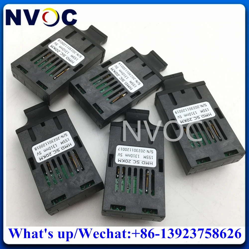 10Pcs 155M SM 1310nm DX 20KM 1*9 Fiber Optic Module,100M Single Mode Duplex SC Connector 3.3V 5V Optical Transceiver