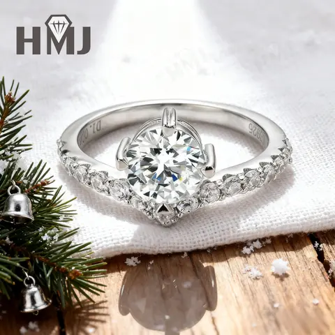 Multicolor Princess Crown Moissanite Plating Ring 925 Silver Jewelry VVS1 Engagement Ring for Women Christmas and Easter