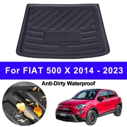 Car Auto Rear Boot Cargo Liner Tray Trunk Mat Carpet for FIAT 500 X 500X 2014 - 2023 Pad Anti-dirty Anti-water 2022 2021 2020