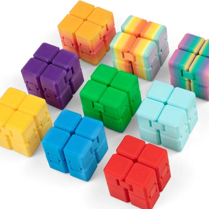 Infinity Magische Kubus Decompressie Fidget 3D Gedrukt Vervorming Kubus Kinderen Volwassenen Zintuiglijke Mini Gadget Stress Angst Speelgoed
