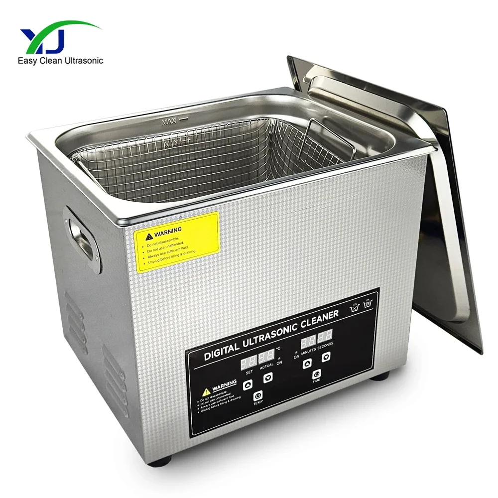آلة التنظيف بالموجات فوق الصوتية التجارية 14L آلة التنظيف الرقمية بالموجات فوق الصوتية لإزالة الصدأ