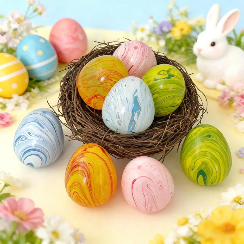 جديد عصري ملون الريوليت البيض العجين كرات عيد الفصح المحمولة لعبة تخفيف التوتر بسط الإجهاد الكرة لعبة ممتعة هدية