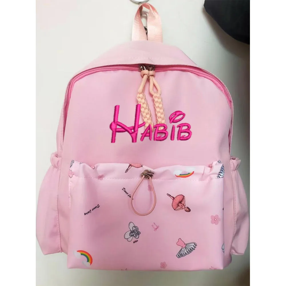 

Customized Name New Dance Bag for Children and Girls Ballet Bag Fashion Double Shoulder Dance Backpack Dance Backpack
